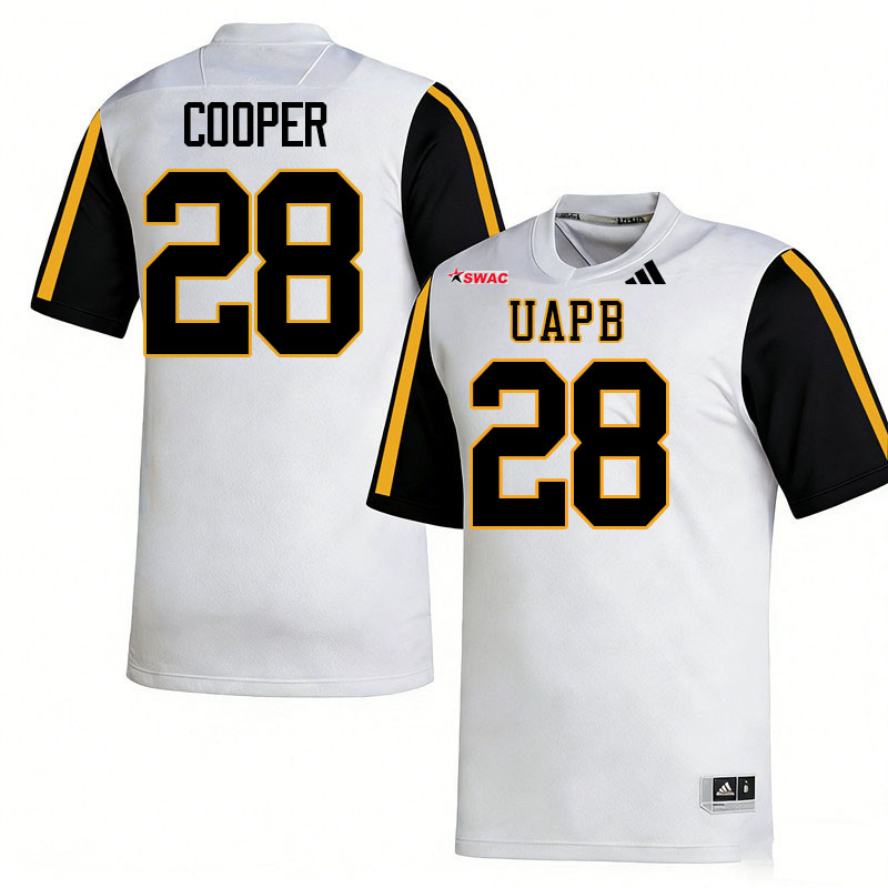Arkansas-Pine Bluff Golden Lions #28 Dae'Trell Cooper College Football Jerseys,Uniforms-White